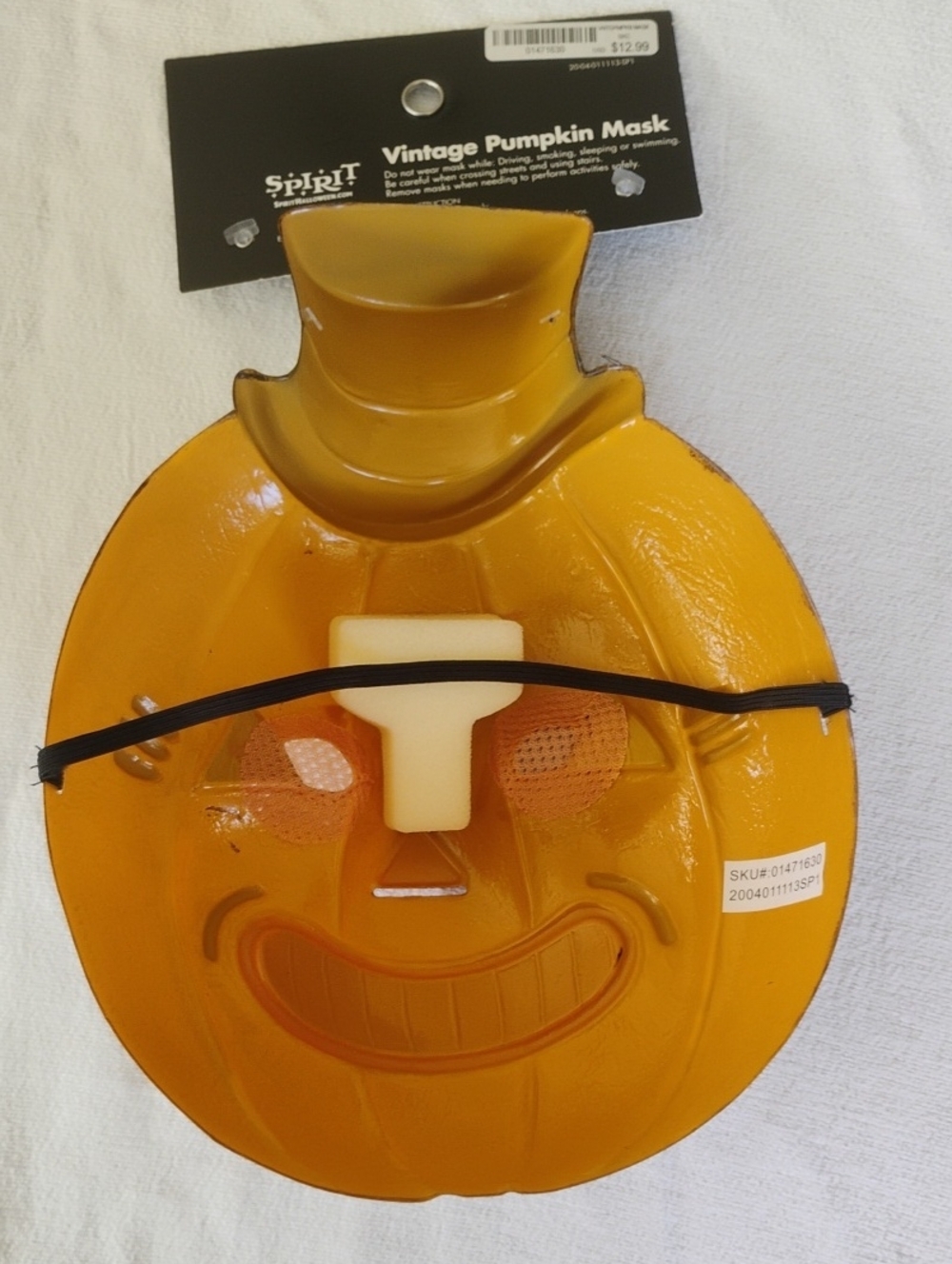 3 Vintage Spirit Halloween Masks BNWT Frankenstein,Mummy And Pumpkin Top Hat - Picture 7 of 7
